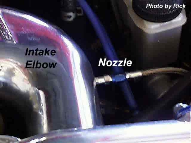N2O Injector in the Greddy Elbow