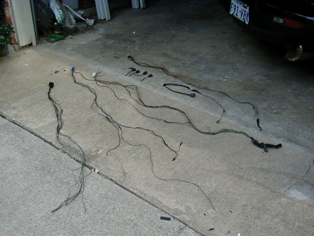 Stripped wiring harness